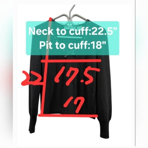 Vintage Sonia Rykiel Wool/Angora V-neck Jumper Size XS/S - Picture 2 of 9